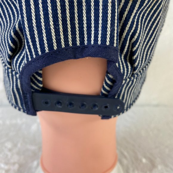 Vintage CSX Railroad Conductor Snapback Joe’s Hats Blue Striped Adjustable - Picture 5 of 8